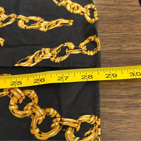 ❤️FATHER SONS Stylish Black and Gold Chain Print Men's Shirt XL - Picture 10 of 10